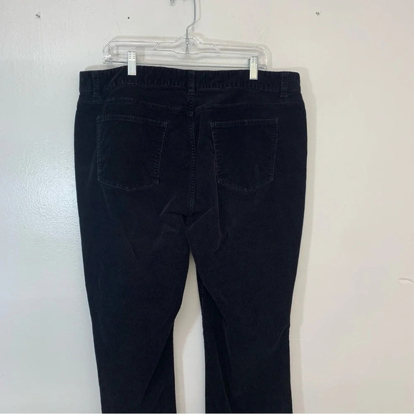 Talbots Corduroy Pants Woman Size 18‎  Curvy Black Straight Leg Pockets Stretch - Picture 5 of 12